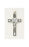 3 inch Saint Benedict Crucifix: Silver and Black with Silver Corpus