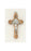 3-inch Wood Cross Eastern Style with Silver Corpus