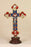 6 Inch Gold Plated and Enameled Trinity Cross