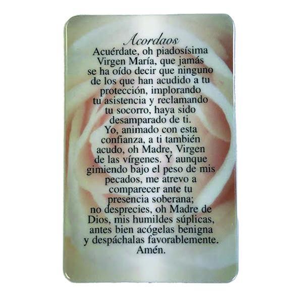 Spanish Laminated Prayer Card - Acordaos