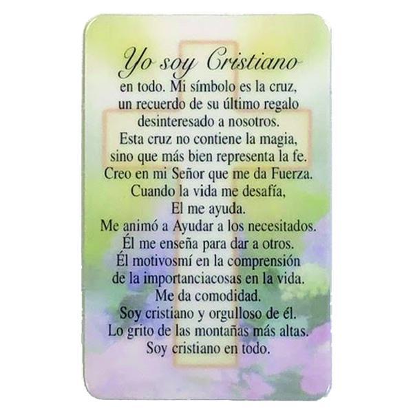 Spanish Laminated Prayer Card - Yo Soy Cristiano