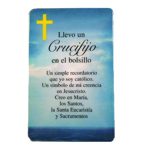 Spanish Laminated Prayer Card - Un Crucifijo