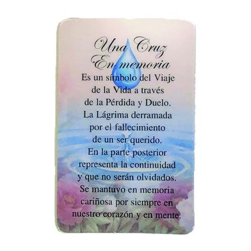 Spanish Laminated Prayer Card - En Memoria