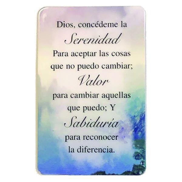 Spanish Laminated Prayer Card - La Serenidad