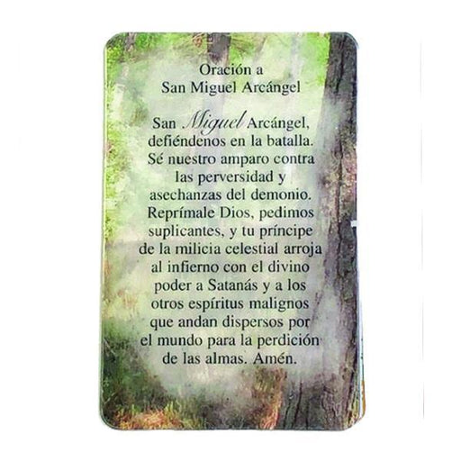 Spanish Laminated Prayer Card - Oracion a San Miguel