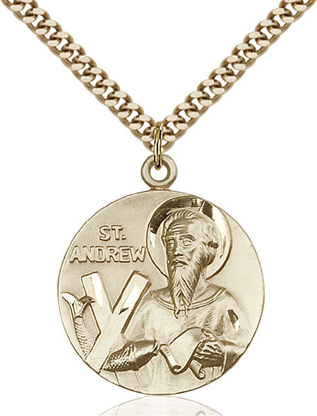 Gold-Filled Saint Andrew Necklace Set