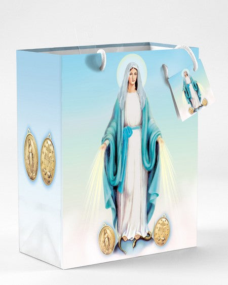 12-Pack - Small Miraculous Medal Gift Bag with Gift Tissue