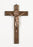 10 inch Nut Wood Saint Benedict Crucifix with Bronze Corpus Boxed