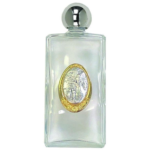 Large Glass Holy Water Bottle - Guardian Angel