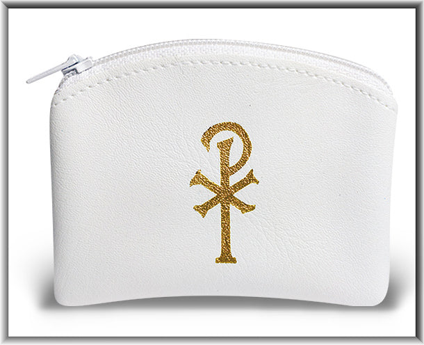 White Rosary Case