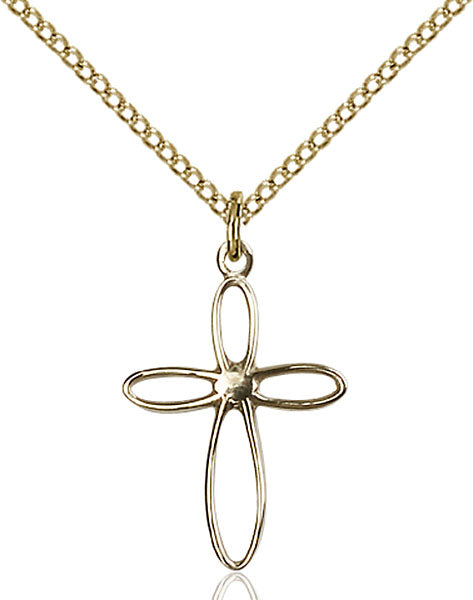 Gold-Filled Loop Cross Necklace Set