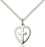 Sterling Silver Heart and Cross Necklace Set