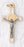 12-Pack - Saint Benedict Cross- White (Small) Gold Trim- with Cord