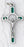 12-Pack - 1 Inch Saint Benedict Cross- Green (Small) Silver Trim