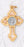 12-Pack - Saint Benedict Cross- White (Small) Gold- with Cord