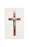 8 inch Pearl Orange Red Saint Benedict Crucifix Boxed