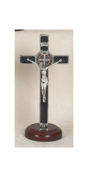 8 inch Brown Enamel with Brown Crucifix