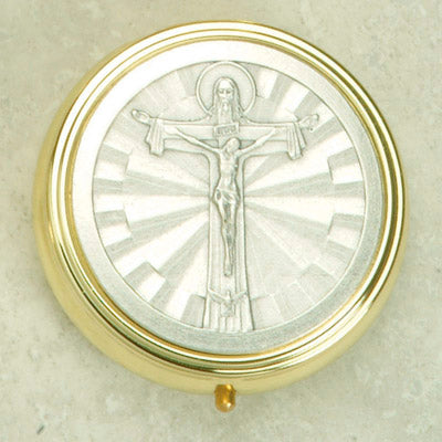 Silver Plated Pyx with Holy Trinity Cross