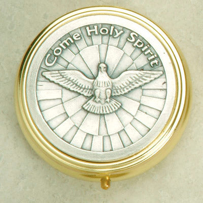 Silver Plated Pyx with Holy Spirit