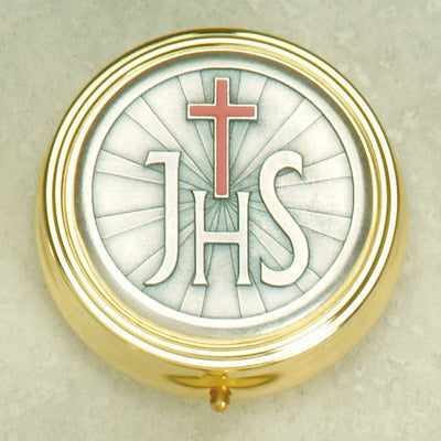 Silver Pyx with JHS-Silver Plated