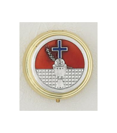 Red Enameled Chalice with Cross Pyx