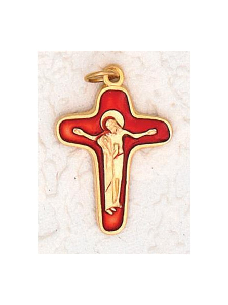 25-Pack - Comfort Cross- Red Enamel Approx 1 inch