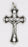 1-3/4 inch Crucifix with Black Enamel