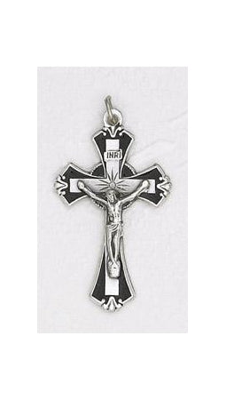 12-Pack - 1-3/4 inch Crucifix with Brown Enamel