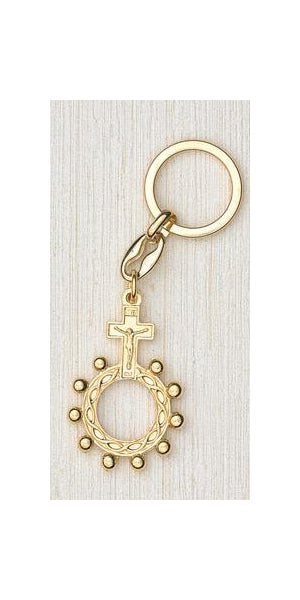 12-Pack - Gold Finger Rosary Keyring