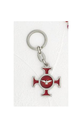 6-Pack - Holy Spirit Red Enameled Key Ring