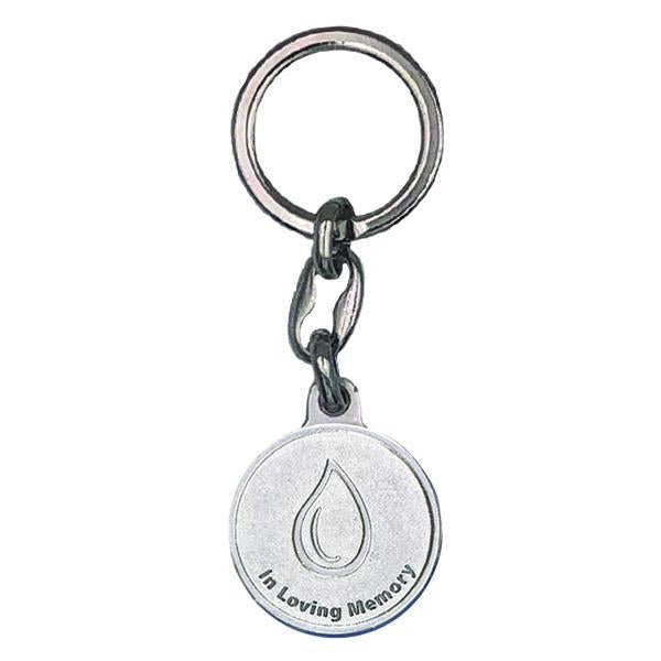 Silver-tone In Loving Memory Key Chain