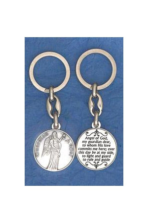 6-Pack - Guardian Angel Prayer Coin Keyring