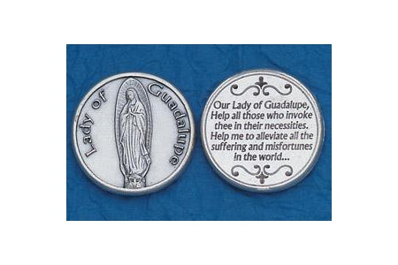 25-Pack - Religious Coin Token - Lady of Guadalupe with Prayer