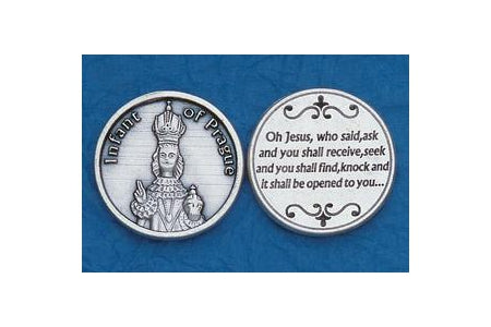 25-Pack - Religious Coin Token - Infant of Prague with Prayer