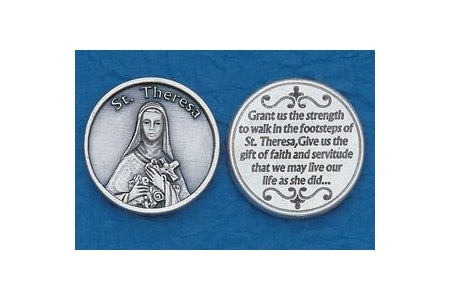 25-Pack - Religious Coin Token - Saint Theresa Coin