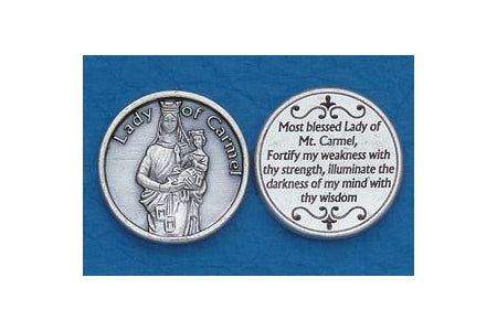25-Pack - Religious Coin Token - Lady of Mt Carmel Coin