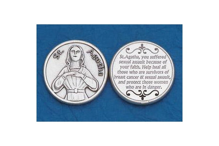 25-Pack - Religious Coin Token - Saint Agatha