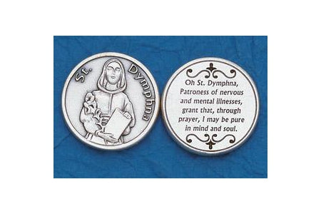 25-Pack - Religious Coin Token - Saint Dymphna
