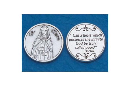 25-Pack - Religious Coin Token - Saint Clare