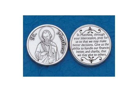 25-Pack - Religious Coin Token - Saint Matthew