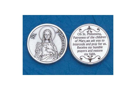 25-Pack - Religious Coin Token - Saint Philomena-