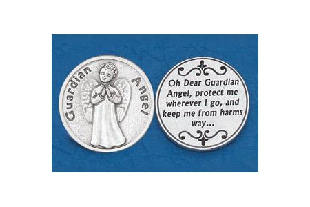 25-Pack - Religious Coin Token - Guardian Angel- Keep me from harms way-