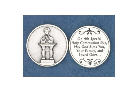 25-Pack - Coin- Boy Kneeling- On this Special Holy Communion