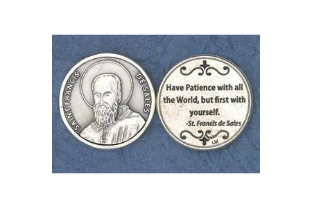 25-Pack - Religious Coin Token - Saint Frances de Sales