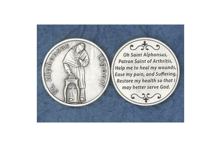 25-Pack - Religious Coin Token - Saint Alphonsus Ligouri (Arthritis)