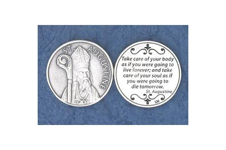 25-Pack - Religious Coin Token - Saint Augustine