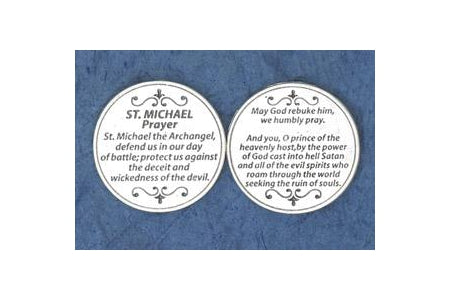 25-Pack - Religious Coin Token - Saint Michael Prayer