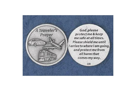25-Pack - Religious Coin Token - A Traveler's Prayer