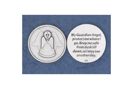 25-Pack - Religious Coin Token - My Guardian Angel, protect me where I go