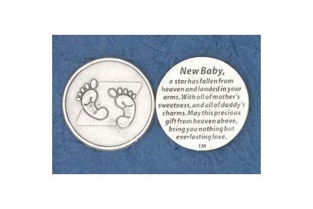 25-Pack - Religious Coin Token - New Baby